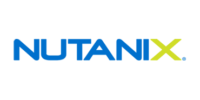 blue and yellow logo of the Nutanix