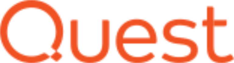 Orange logo of the Quest