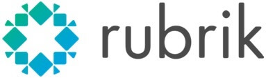 Grey logo of the rubrik